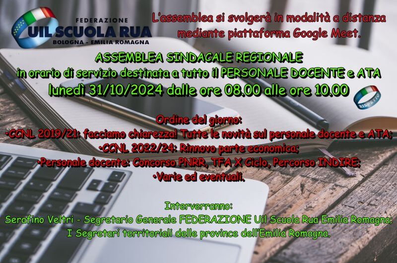 FEDERAZIONE UIL Scuola RUA Emilia Romagna | Assemblea sindacale regionale in orario di servizio del 31 ottobre 2024
